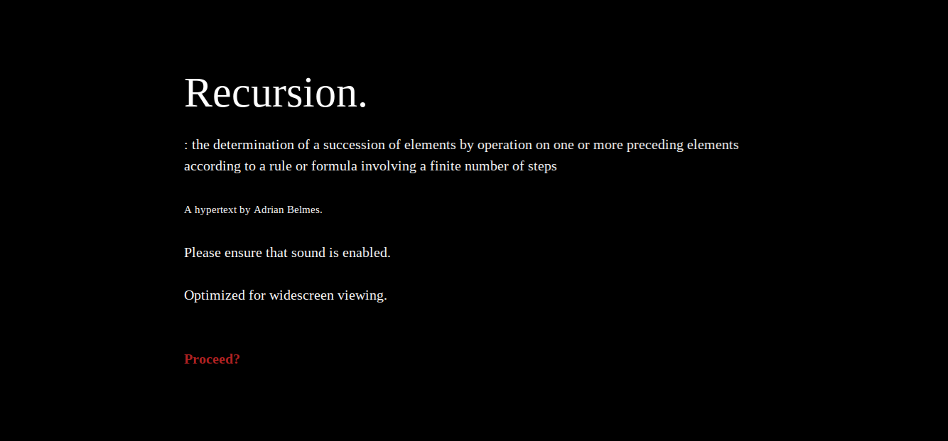 Recursion. - Details